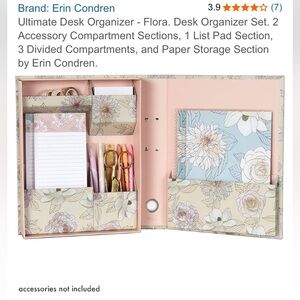 New Erin Condren Floral Ultimate Desk Organizer